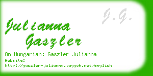 julianna gaszler business card